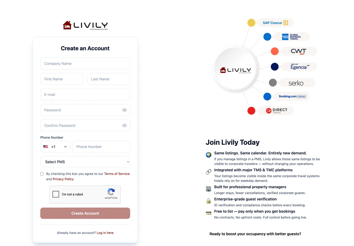 Create a Livily account at livily.com/register